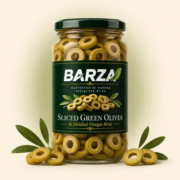 Barza Sliced Olive Pickle 640g – Premium, Tangy & Healthy