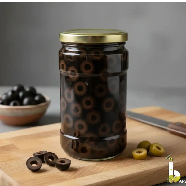 Imported Black Sliced Olive Pickle 420 g — natural brine