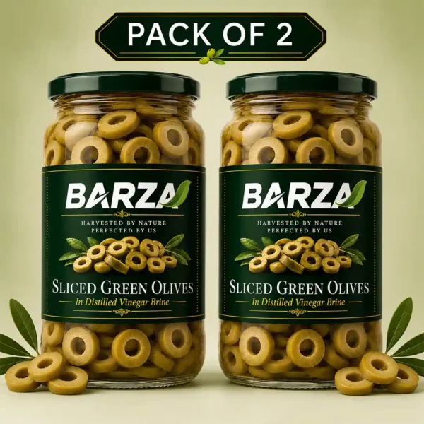 Barza Sliced Olive Pickle 640g – Premium, Tangy & Healthy